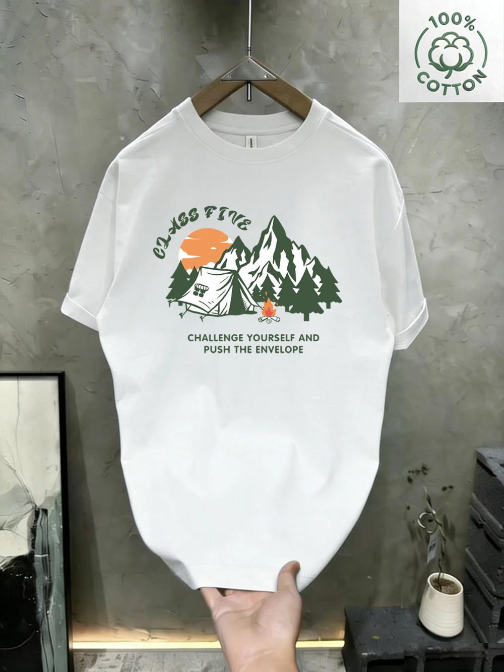 Pure cotton men's and women's new round neck short-sleeved T-shirt natural snow mountain print T-shirt casual sports clothes
Pure cotton men's and women's new round neck short-sleeved T-shirt natural snow mountain print T-shirt casual sports clothes
