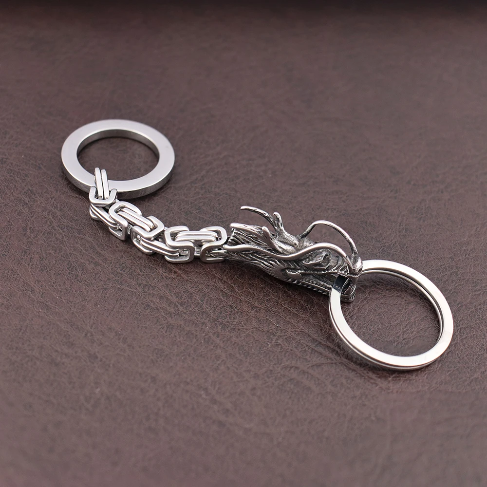 Creative Design Chinese Dragon Keychain Stainless Steel Vintage Emperor Chain Animal Keychains Viking Dragon Accessories Jewelry
Creative Design Chinese Dragon Keychain Stainless Steel Vintage Emperor Chain Animal Keychains Viking Dragon Accessories Jewelry