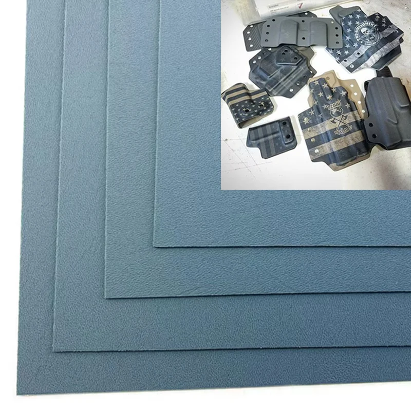 8 Sizes 1.5MM / 2MM Thickness Haze Blue Color KYDEX Thermoplastic Sheet Board Thermoform Plate K-board For Knife Sheath Scabbard
8 Sizes 1.5MM / 2MM Thickness Haze Blue Color KYDEX Thermoplastic Sheet Board Thermoform Plate K-board For Knife Sheath Scabbard