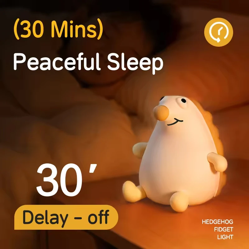 Cute Hedgehog Night Light Baby Girl Squishy NightLight 30 Min Timer Dimmable Nursery Lamp for Kid Toddler Kawaii Bedroom Gift
Cute Hedgehog Night Light Baby Girl Squishy NightLight 30 Min Timer Dimmable Nursery Lamp for Kid Toddler Kawaii Bedroom Gift