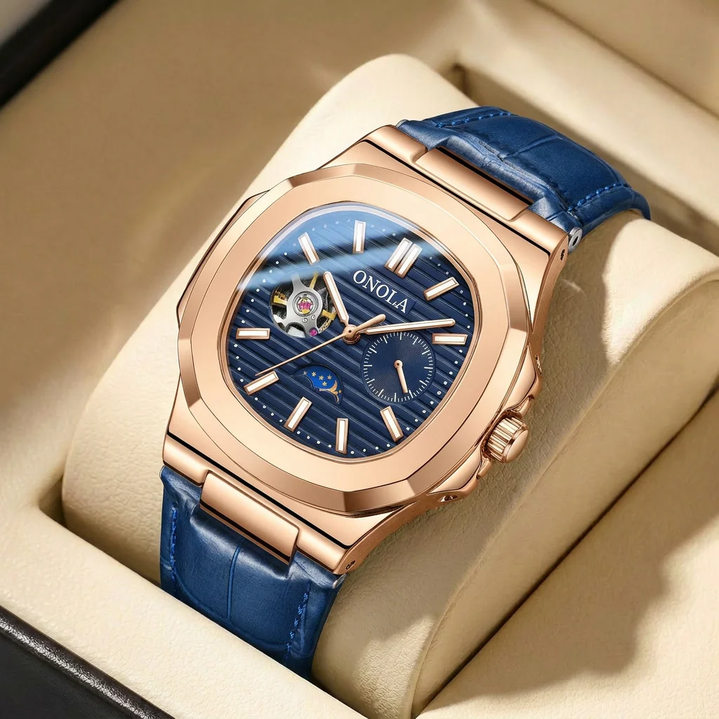 1pcs Men's silver dial leather strap vintage fashion tonneau skeleton sporty details Mechanical Watch for business party holiday
1pcs Men's silver dial leather strap vintage fashion tonneau skeleton sporty details Mechanical Watch for business party holiday
