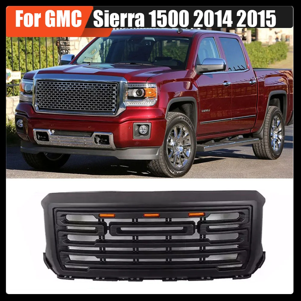 Front Upper Grill Bumper Mesh Hood Grills Matte Black Car-Styling ABS High Quality Racing Grille For GMC Sierra 1500 2014 2015
Front Upper Grill Bumper Mesh Hood Grills Matte Black Car-Styling ABS High Quality Racing Grille For GMC Sierra 1500 2014 2015