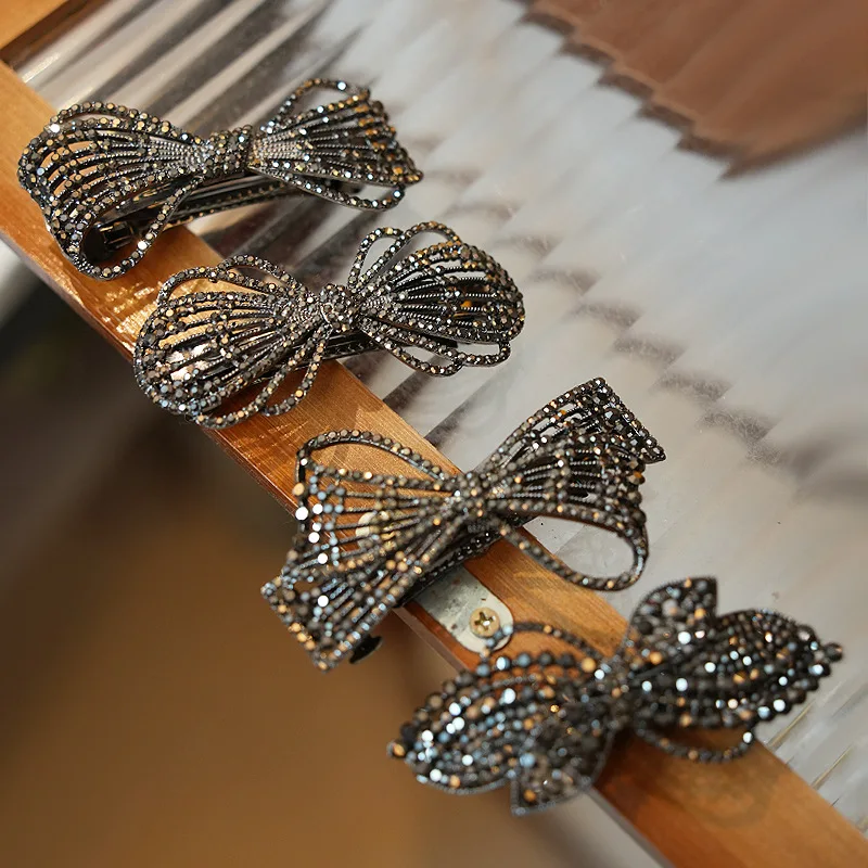 Black Rhinestone Half Up Hair Clip for Women Large Flat Spring Barrette Back of Head Mother Premium Strong Hold Non
Black Rhinestone Half Up Hair Clip for Women Large Flat Spring Barrette Back of Head Mother Premium Strong Hold Non