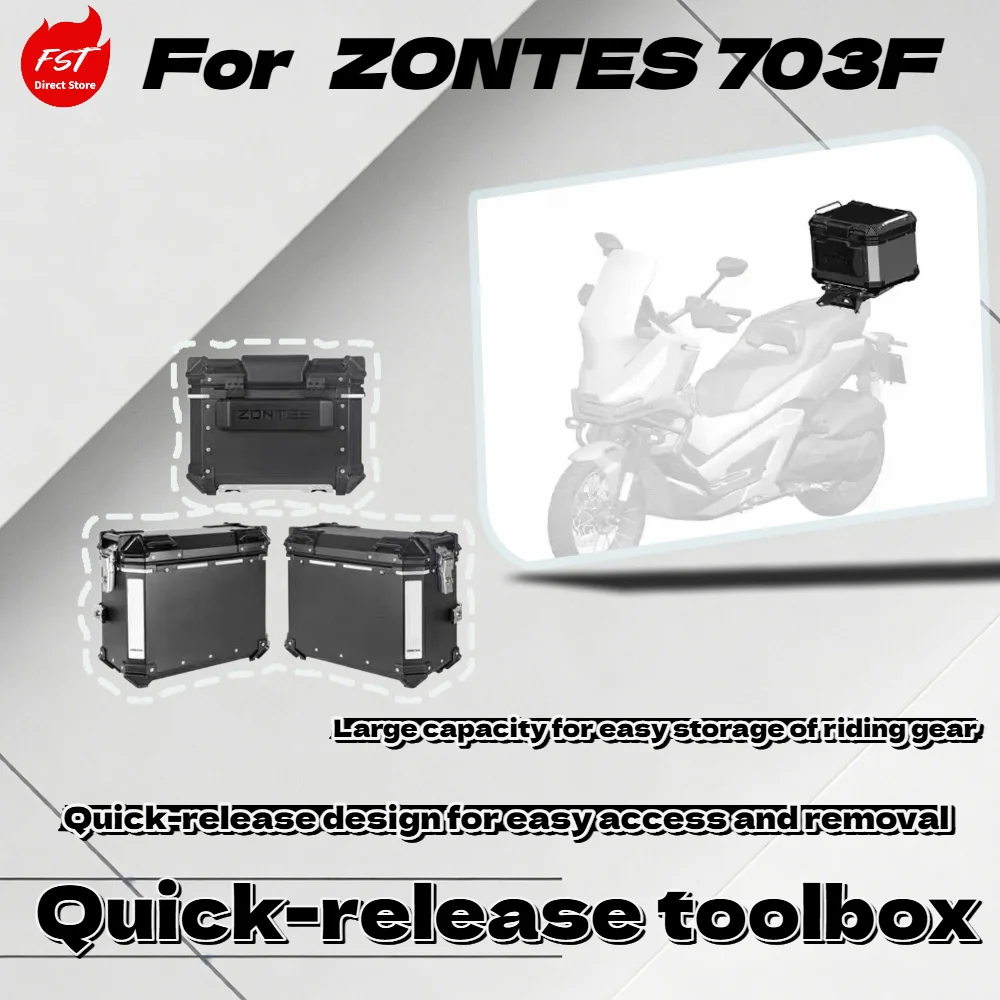 For ZONTES 703F, Aluminum Three-Box Set, Tail Box Side Boxes, Quick Release Luggage Storage
For ZONTES 703F, Aluminum Three-Box Set, Tail Box Side Boxes, Quick Release Luggage Storage