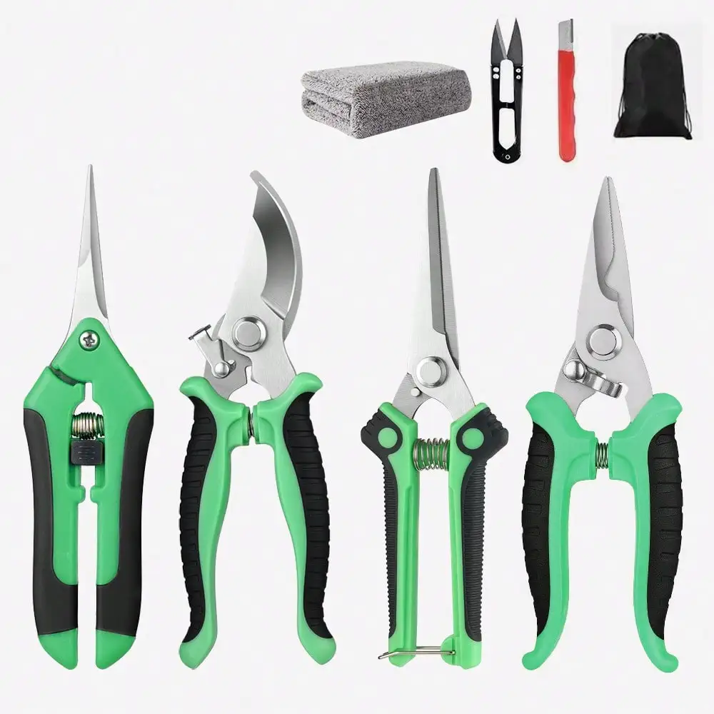 8Pcs Garden Pruning Tools, Ergonomic Both-hand Use Shears, Comes with Cleaning Cloth for Lawn Tree & Garden Maintenance
8Pcs Garden Pruning Tools, Ergonomic Both-hand Use Shears, Comes with Cleaning Cloth for Lawn Tree & Garden Maintenance