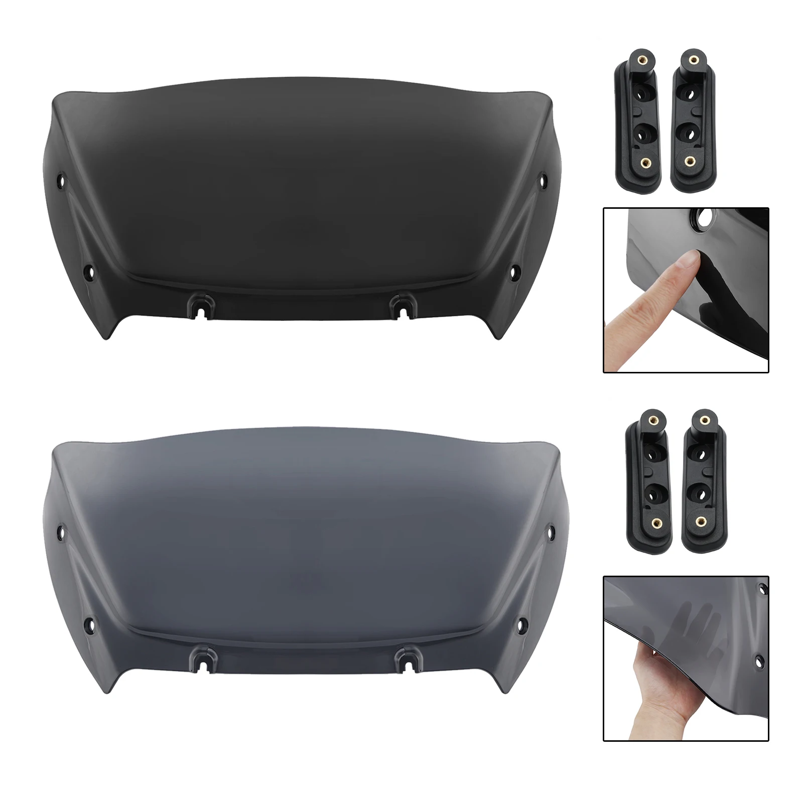 Topteng 9" Windshield with Bracket fit for Touring Street Glide CVO 117 121 2023-2024
Topteng 9" Windshield with Bracket fit for Touring Street Glide CVO 117 121 2023-2024