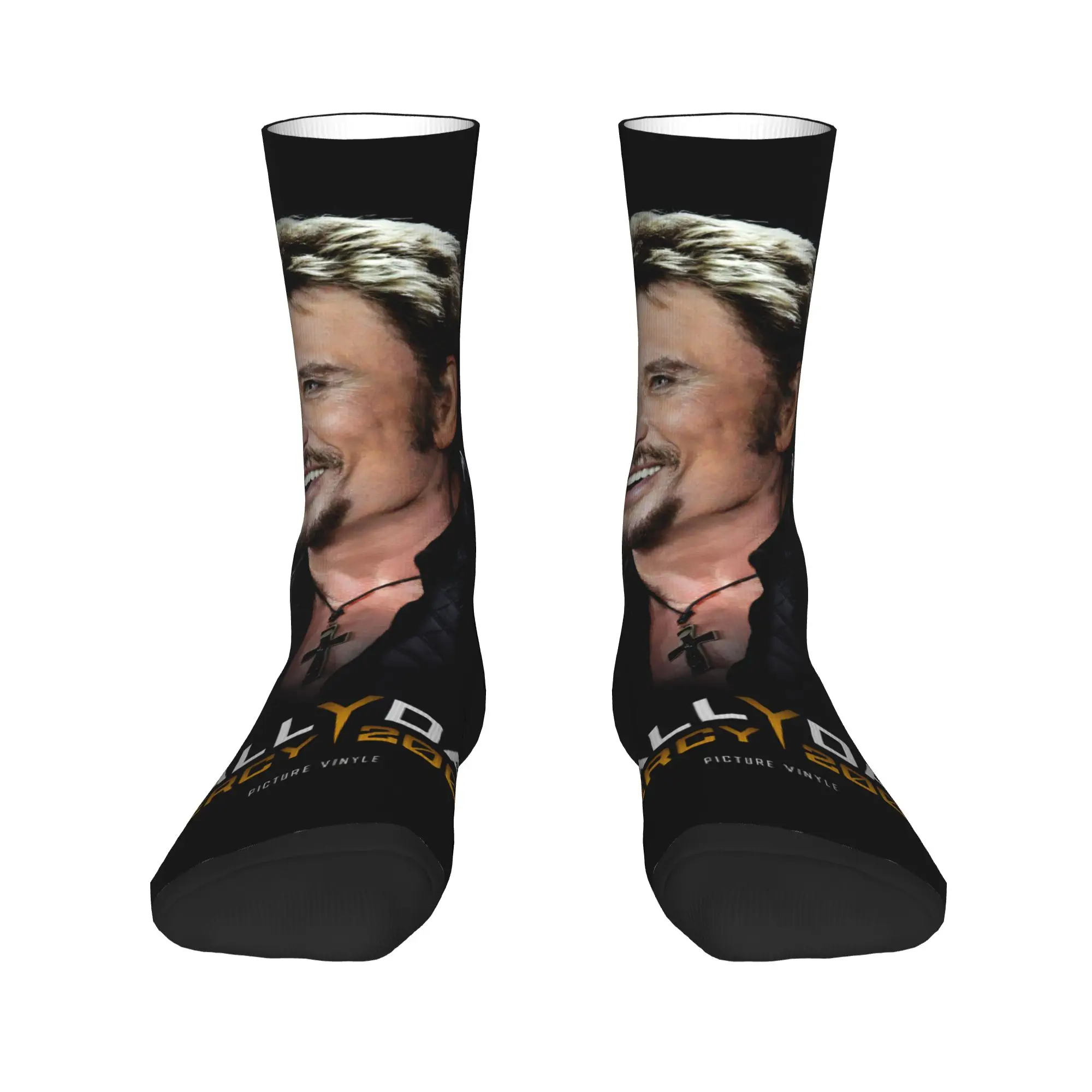 Fun Print Johnny Hallyday French France Singer Socks for Women Men Stretch Summer Autumn Winter Crew Socks
Fun Print Johnny Hallyday French France Singer Socks for Women Men Stretch Summer Autumn Winter Crew Socks