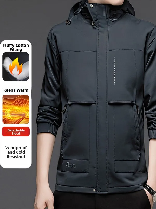 Winter New Men's Thickened Casual Coat Warm Windproof Business Casual Hooded Cotton Jacket for Middle-Aged And Elderly
Winter New Men's Thickened Casual Coat Warm Windproof Business Casual Hooded Cotton Jacket for Middle-Aged And Elderly