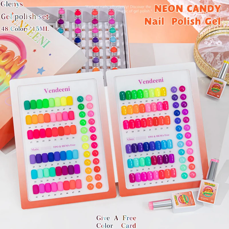 Glenys 48 color nail polish gel net red popular semi permanent immersion gel color matching card nail shop special varnish set
Glenys 48 color nail polish gel net red popular semi permanent immersion gel color matching card nail shop special varnish set