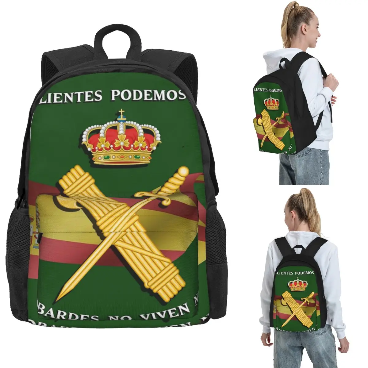 Spanish Guard Civil Spain Flag Backpack Hot Sale Daypack Large Capacity Boys Girls BookBag School Bag Shoulder Bags for MenWomen
Spanish Guard Civil Spain Flag Backpack Hot Sale Daypack Large Capacity Boys Girls BookBag School Bag Shoulder Bags for MenWomen