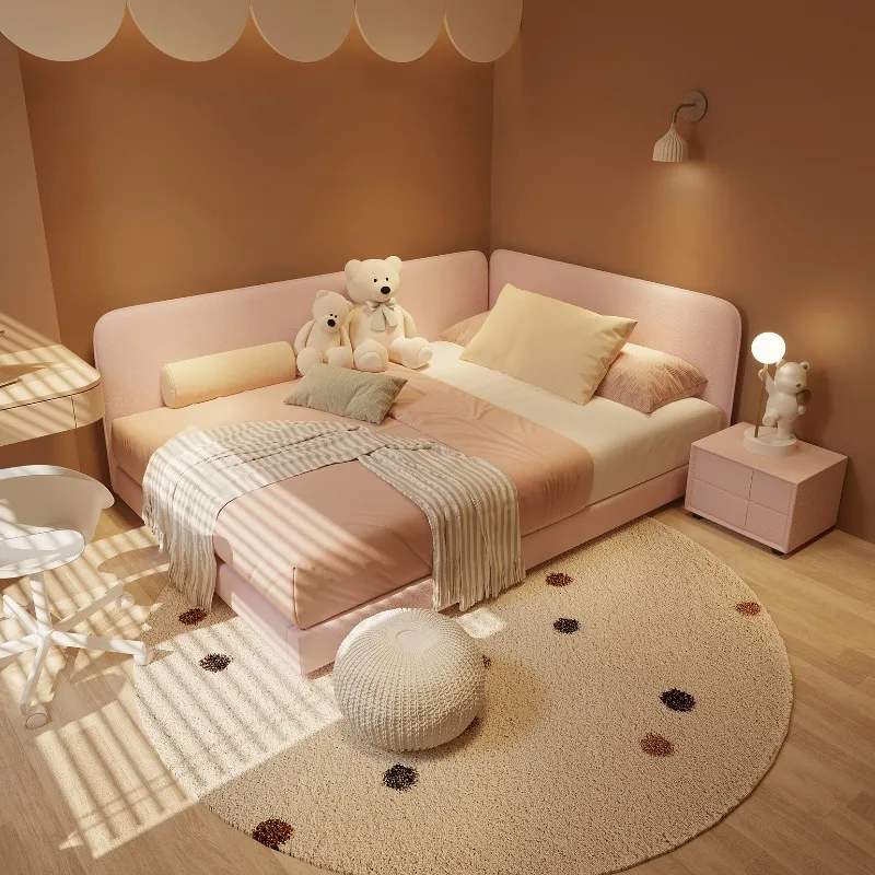 Modern Simple Children Master Bed Cream Style Guardrail Girl Minimalist Fabric Bed Princess Tatami Storage Frames Furniture
Modern Simple Children Master Bed Cream Style Guardrail Girl Minimalist Fabric Bed Princess Tatami Storage Frames Furniture