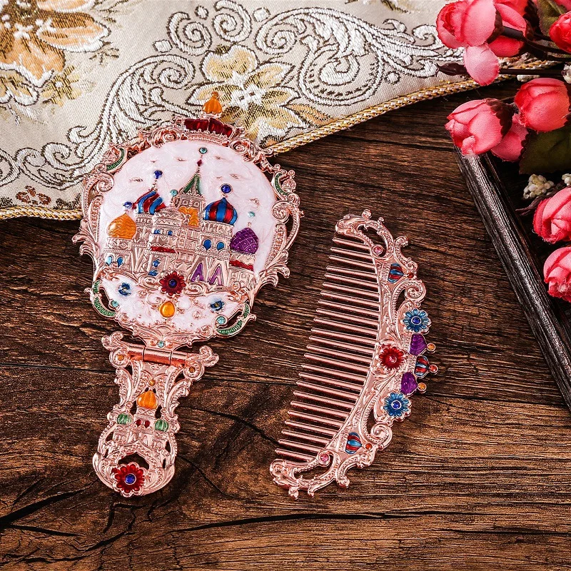 European Vintage Folding Mirror Comb Set As A Gift - Portable Makeup Mirror - High-end Home Decoration Mirror
European Vintage Folding Mirror Comb Set As A Gift - Portable Makeup Mirror - High-end Home Decoration Mirror