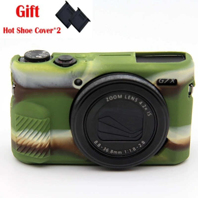Camera case anti-knock camera silicone cover For Canon G7XMarkII /III silicone case G7X2/G7X3 + 2PCS Hot Shoe Cover
Camera case anti-knock camera silicone cover For Canon G7XMarkII /III silicone case G7X2/G7X3 + 2PCS Hot Shoe Cover