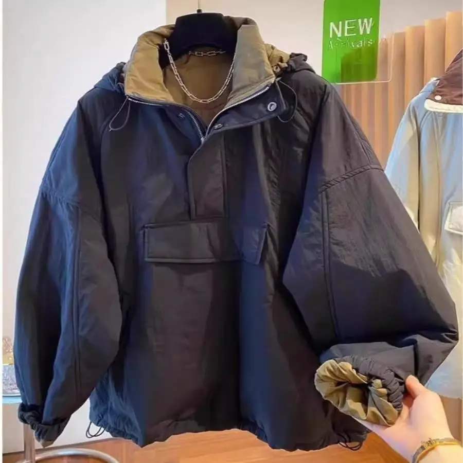 Loose Fit Hooded Cotton Jaet Women's 2025 Winter New Sle Sweatirt Sle Cotton Filled Outerwear Korean Version
Loose Fit Hooded Cotton Jaet Women's 2025 Winter New Sle Sweatirt Sle Cotton Filled Outerwear Korean Version