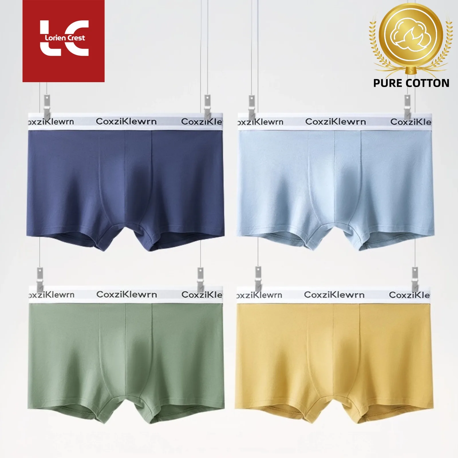 4PCS【LORIEN CREST】New Men's Underwear Pure Cotton Soft Breathable Fashion Solid Color U Convex Comfortable boxer for male
4PCS【LORIEN CREST】New Men's Underwear Pure Cotton Soft Breathable Fashion Solid Color U Convex Comfortable boxer for male