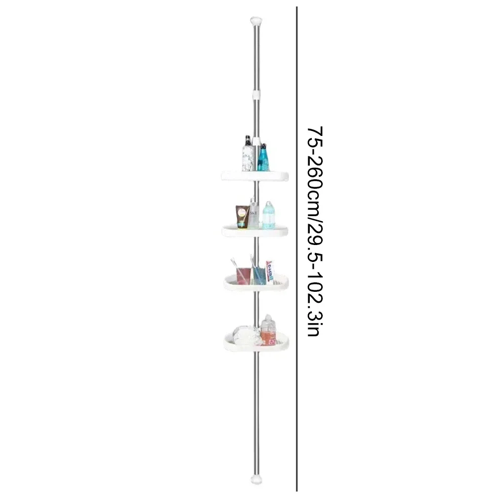 Bathroom Corner Shower Tension Pole Rust Proof Telescopic Rod 4 Tier Storage Rack Shower Organizer Stainless Steel Decor Shelf
Bathroom Corner Shower Tension Pole Rust Proof Telescopic Rod 4 Tier Storage Rack Shower Organizer Stainless Steel Decor Shelf
