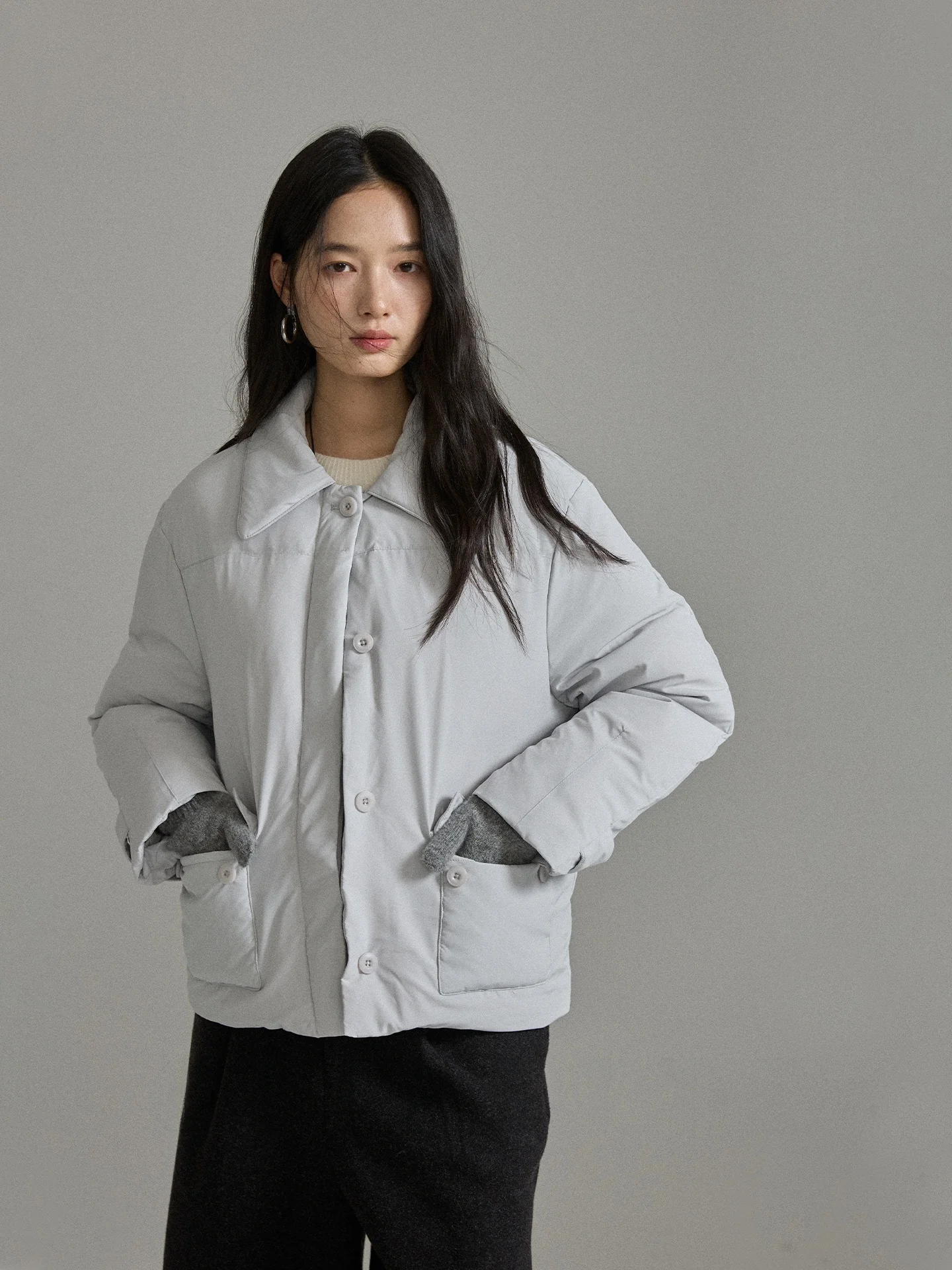 CLIPETTE Winter Soft Four-Sided Elastic ort Lightweight Retro Hong Kong Sle Women's down Jaet Warm Long Sve Flip Collar
CLIPETTE Winter Soft Four-Sided Elastic ort Lightweight Retro Hong Kong Sle Women's down Jaet Warm Long Sve Flip Collar