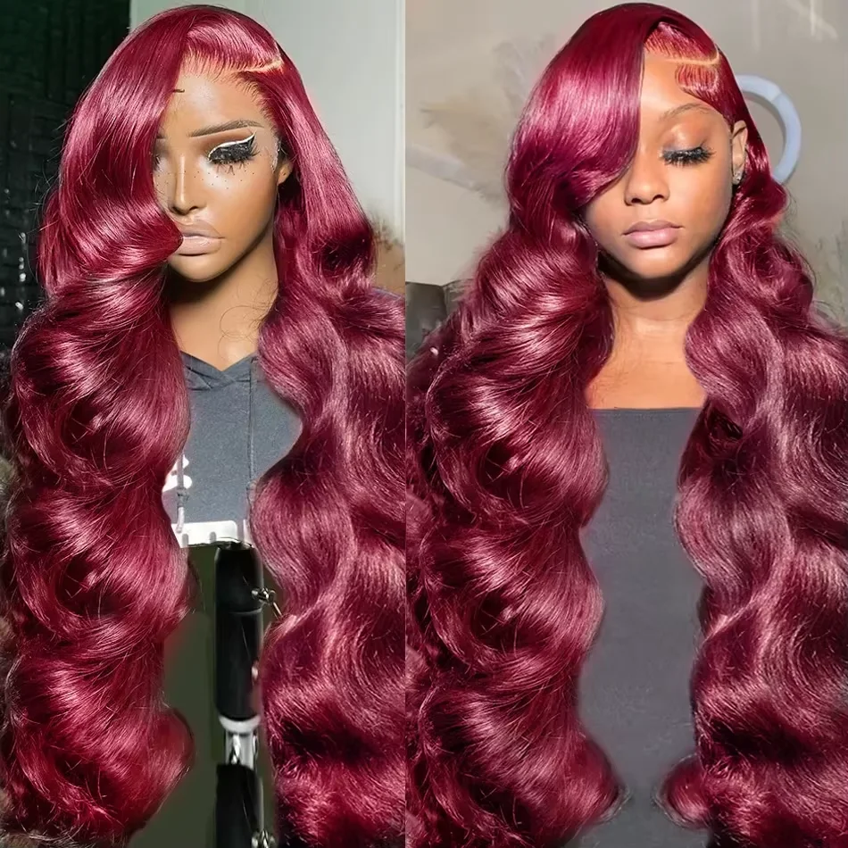 13x6 Hd Lace Front Human Hair Wig 99J Burgundy Preplucked Hd Transparent 13x4 Body Wave Human Hair Lace Frontal Wigs for Women
13x6 Hd Lace Front Human Hair Wig 99J Burgundy Preplucked Hd Transparent 13x4 Body Wave Human Hair Lace Frontal Wigs for Women