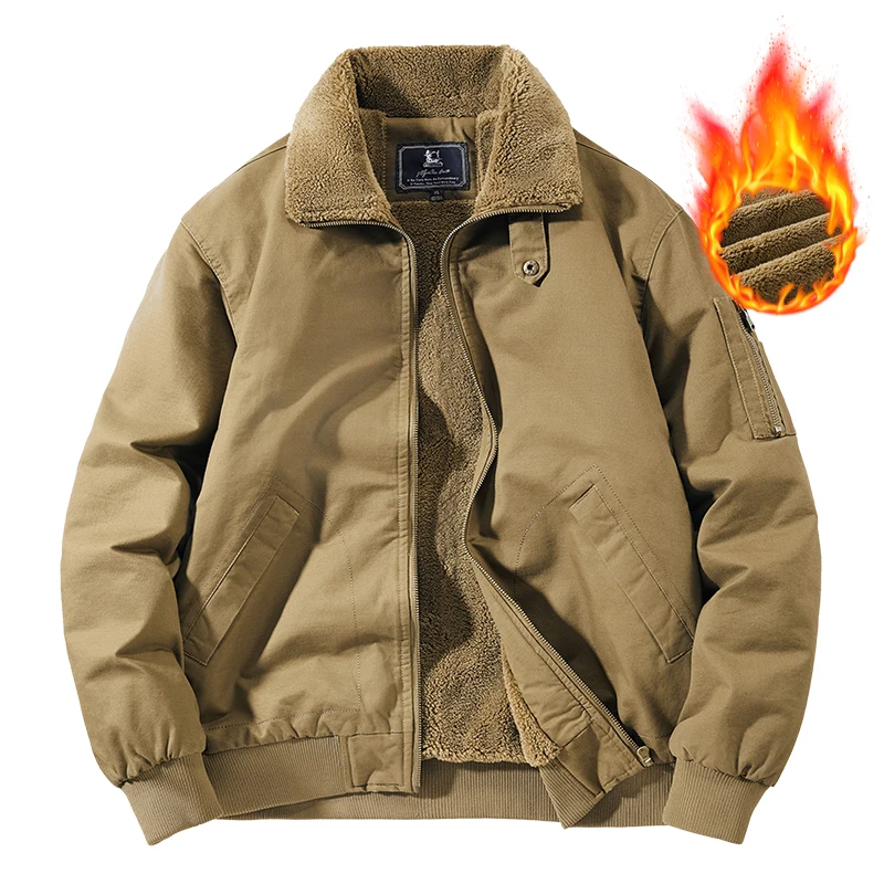 Men's Cotton Fur Collar Jacket Men Plush Jacket Thick Coat Slim Fit Jacket Middle-aged and Elderly Men's Clothing Aviator Jacket
Men's Cotton Fur Collar Jacket Men Plush Jacket Thick Coat Slim Fit Jacket Middle-aged and Elderly Men's Clothing Aviator Jacket