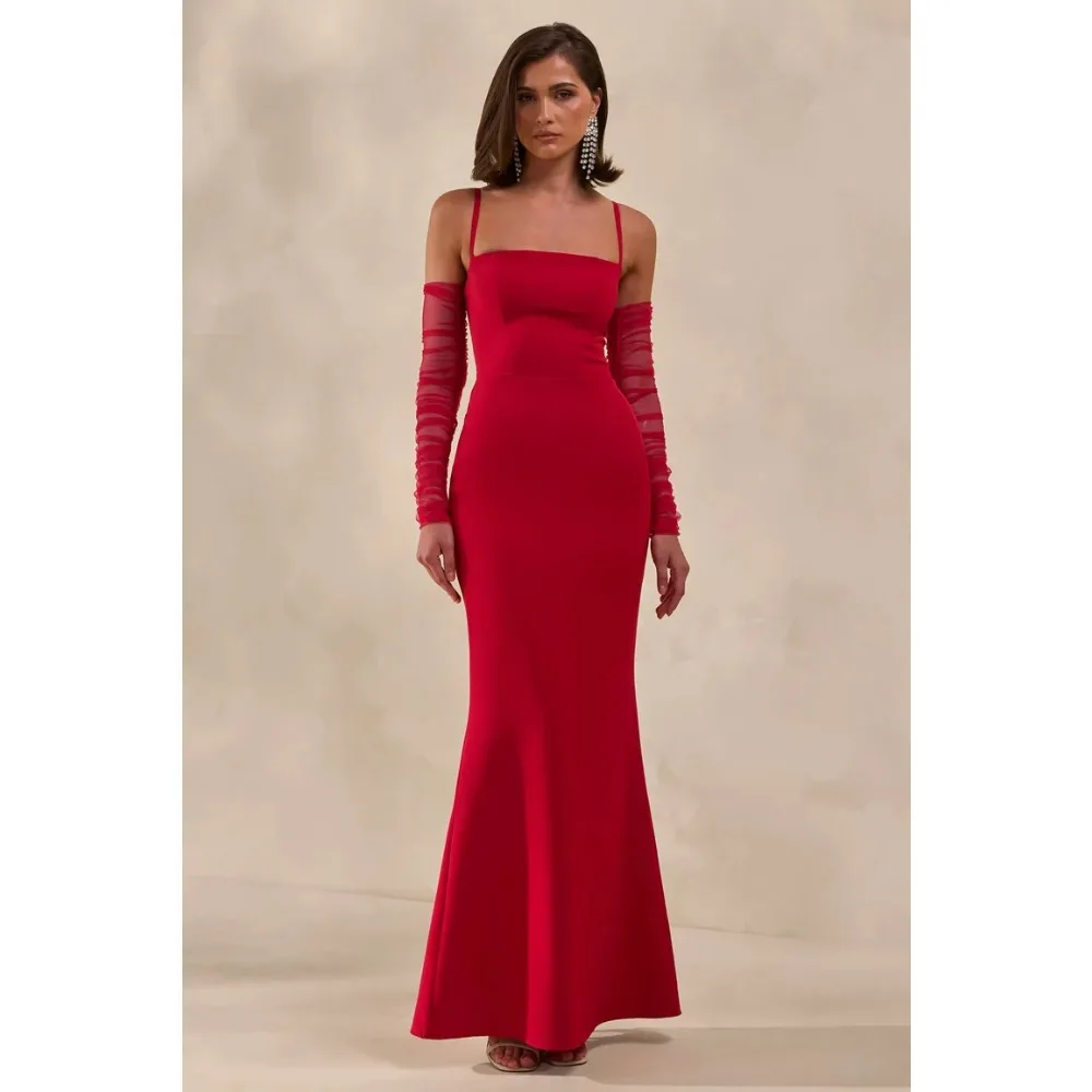 Customized Mermaid Sexy Evening Dresses Red Pleated Classic Party Dress Spaghetti Straps Maxi Prom Gowns for Women 2026 Bespoke
Customized Mermaid Sexy Evening Dresses Red Pleated Classic Party Dress Spaghetti Straps Maxi Prom Gowns for Women 2026 Bespoke