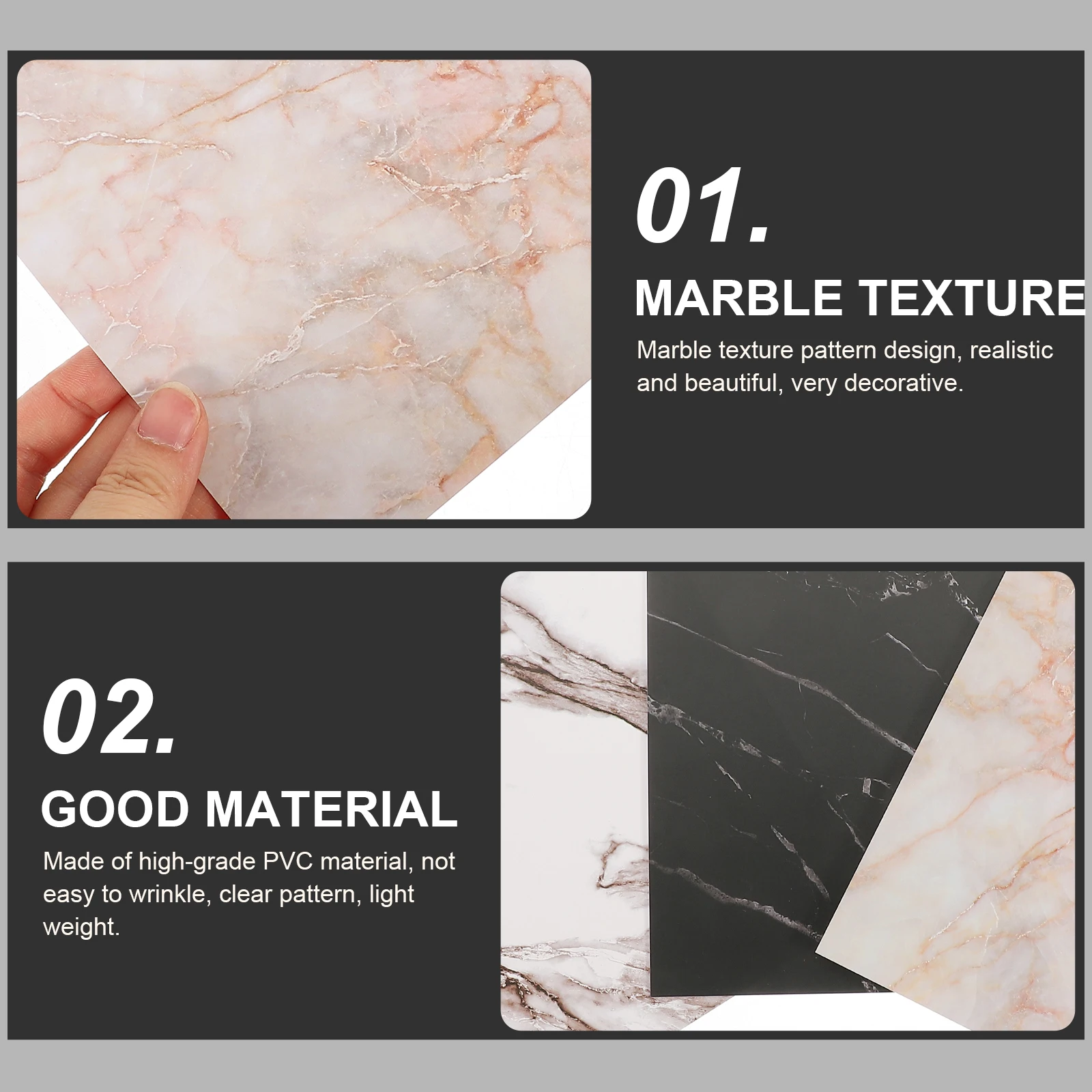 3 Pcs Marble Photo Card Food Photography Backdrop Boards Desktop Jewelry Tabletop Pvc
3 Pcs Marble Photo Card Food Photography Backdrop Boards Desktop Jewelry Tabletop Pvc