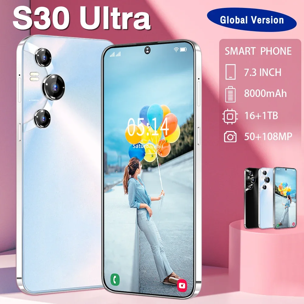 HOT 2025 New S30 Ultra Original Intelligent 5G Dual Card Dual Standby 108MP 8000mAh Battery Android 14 System Global Version
HOT 2025 New S30 Ultra Original Intelligent 5G Dual Card Dual Standby 108MP 8000mAh Battery Android 14 System Global Version