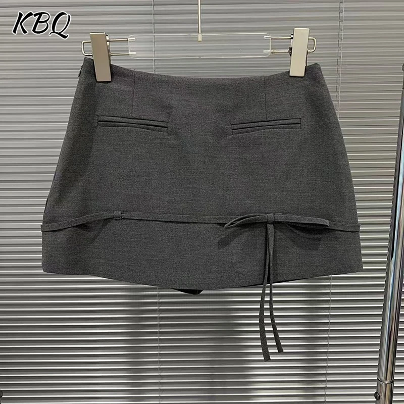KBQ Solid Spliced Lece Up Chic Mini Skirts for Woneb High Waist Temperament Minimalist Chic Skirt Female Fashion Style Summer
KBQ Solid Spliced Lece Up Chic Mini Skirts for Woneb High Waist Temperament Minimalist Chic Skirt Female Fashion Style Summer