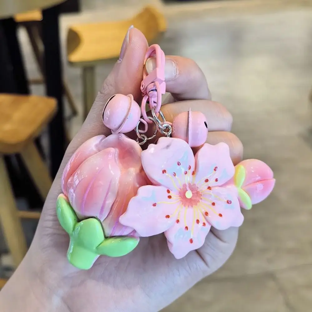 Creative Resin Peach Flower Keychain Lotus Tulip Peach Blossom Pendant Sweet with Bell Car Key Ring Key Decor
Creative Resin Peach Flower Keychain Lotus Tulip Peach Blossom Pendant Sweet with Bell Car Key Ring Key Decor