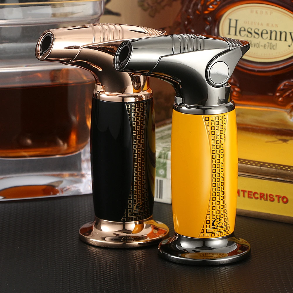 GALINER Alloy Luxury Cigar Lighter Windproof Butane Gas Torch Lighters Gun Spary Lighter For Cigar Accessories
GALINER Alloy Luxury Cigar Lighter Windproof Butane Gas Torch Lighters Gun Spary Lighter For Cigar Accessories