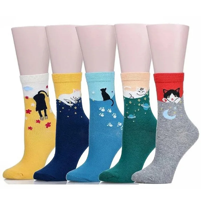 5 Pairs=10pcs Winter Autumn New Women Middle Tube Sock Japanese Style Cat Girls Socks Fashion Trendy Cotton Sox Female Size35-39
5 Pairs=10pcs Winter Autumn New Women Middle Tube Sock Japanese Style Cat Girls Socks Fashion Trendy Cotton Sox Female Size35-39