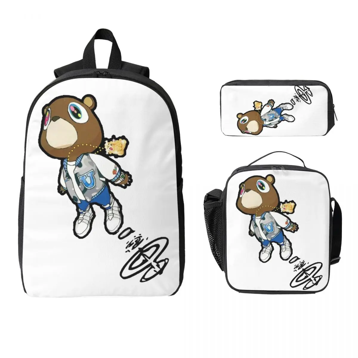 Kanye West Dropout Bear Chicago Vintage Graduation Backpack Boys Girls BookBag School Bag 3ps Insulated Lunch Bag Pencil Case
Kanye West Dropout Bear Chicago Vintage Graduation Backpack Boys Girls BookBag School Bag 3ps Insulated Lunch Bag Pencil Case