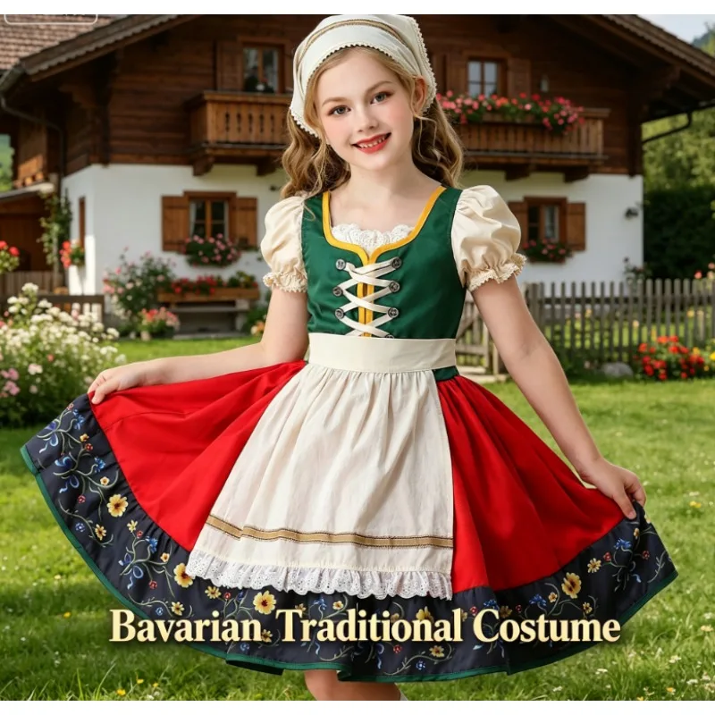 Girls' Farm, Germany's Munich Oktoberfest Dirndl Dress Bavarian Children's Clothing European Pastoral Clothing
Girls' Farm, Germany's Munich Oktoberfest Dirndl Dress Bavarian Children's Clothing European Pastoral Clothing