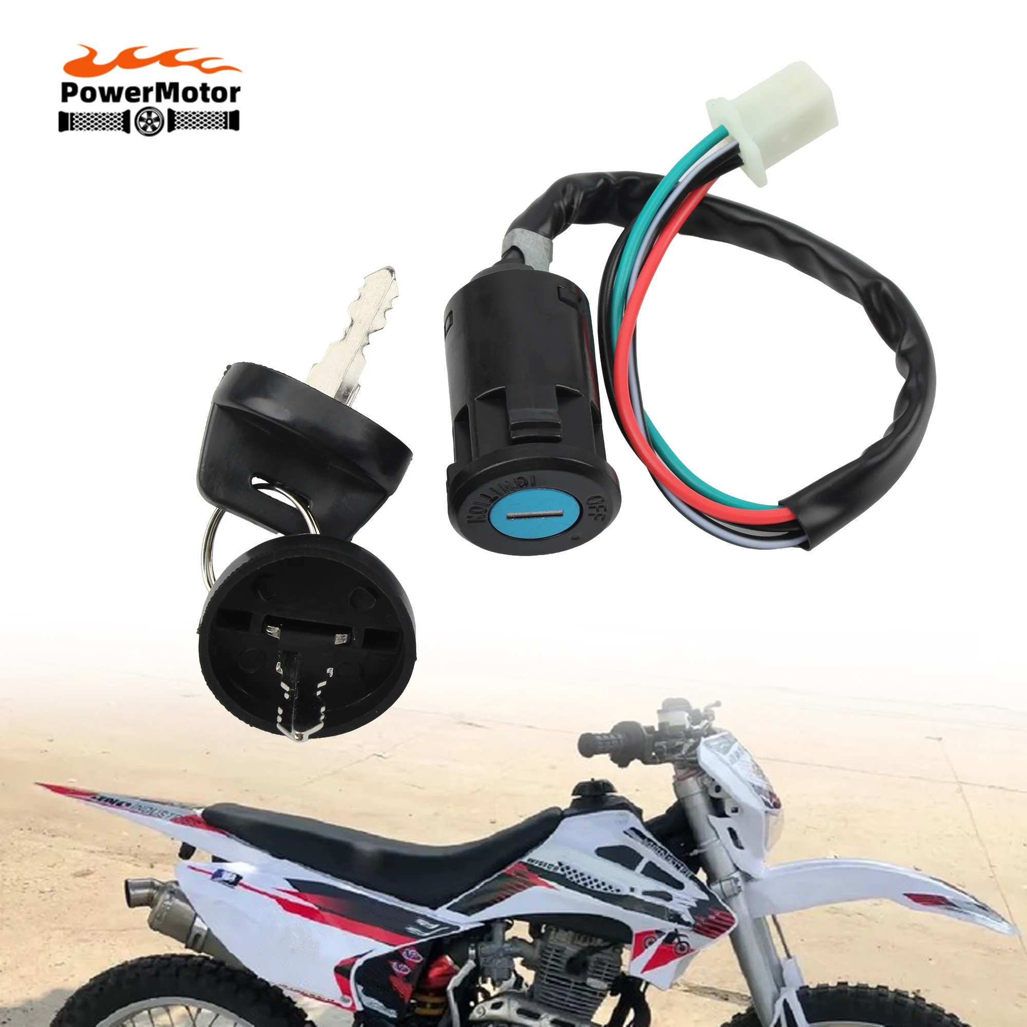 Quad Dirt Bikes Starting Lgnition Switch With Wire & Lock Enduro ATV 50cc-250cc Motocross Universal Replacement Accessories
Quad Dirt Bikes Starting Lgnition Switch With Wire & Lock Enduro ATV 50cc-250cc Motocross Universal Replacement Accessories