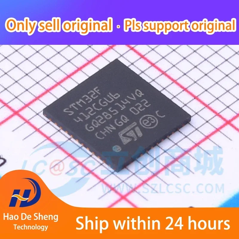 10PCS/LOT STM32F412CGU6 UFQFPN-48 New Original in Stock
10PCS/LOT STM32F412CGU6 UFQFPN-48 New Original in Stock