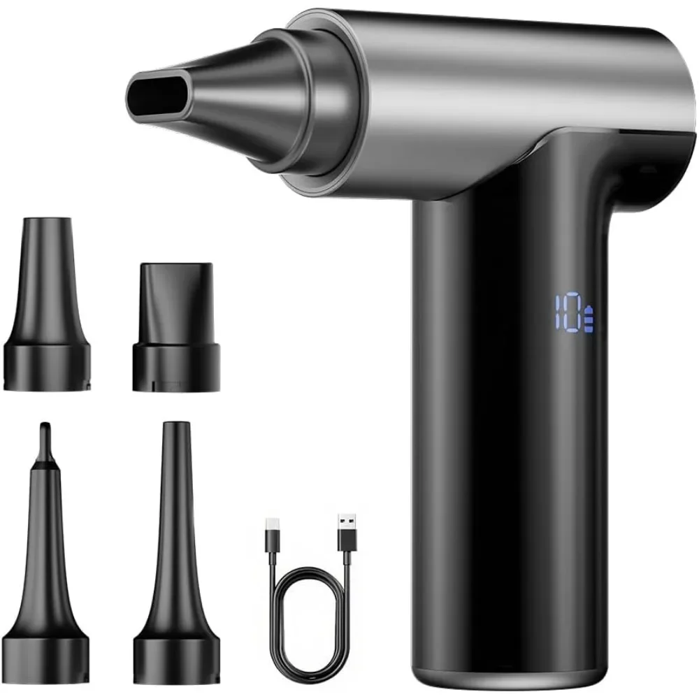 High Speed Cordless Electric Air Duster with Aluminum Alloy and 11 Adjustable Speeds for Computer Keyboard Car
High Speed Cordless Electric Air Duster with Aluminum Alloy and 11 Adjustable Speeds for Computer Keyboard Car