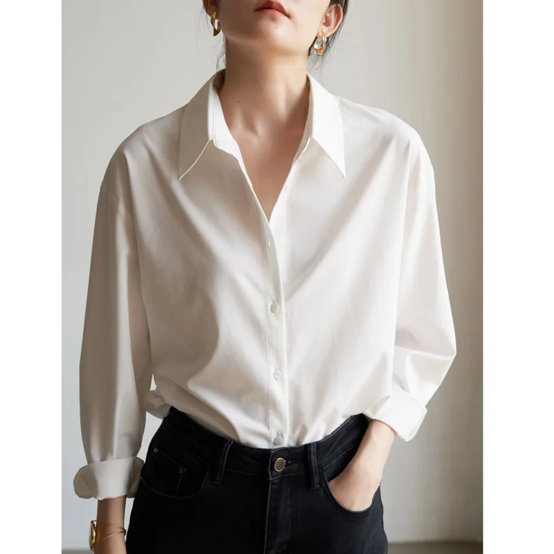 Professional Commuter Layered White for Women, Stylish Loose Long Sleeve Formal Shirt
Professional Commuter Layered White for Women, Stylish Loose Long Sleeve Formal Shirt