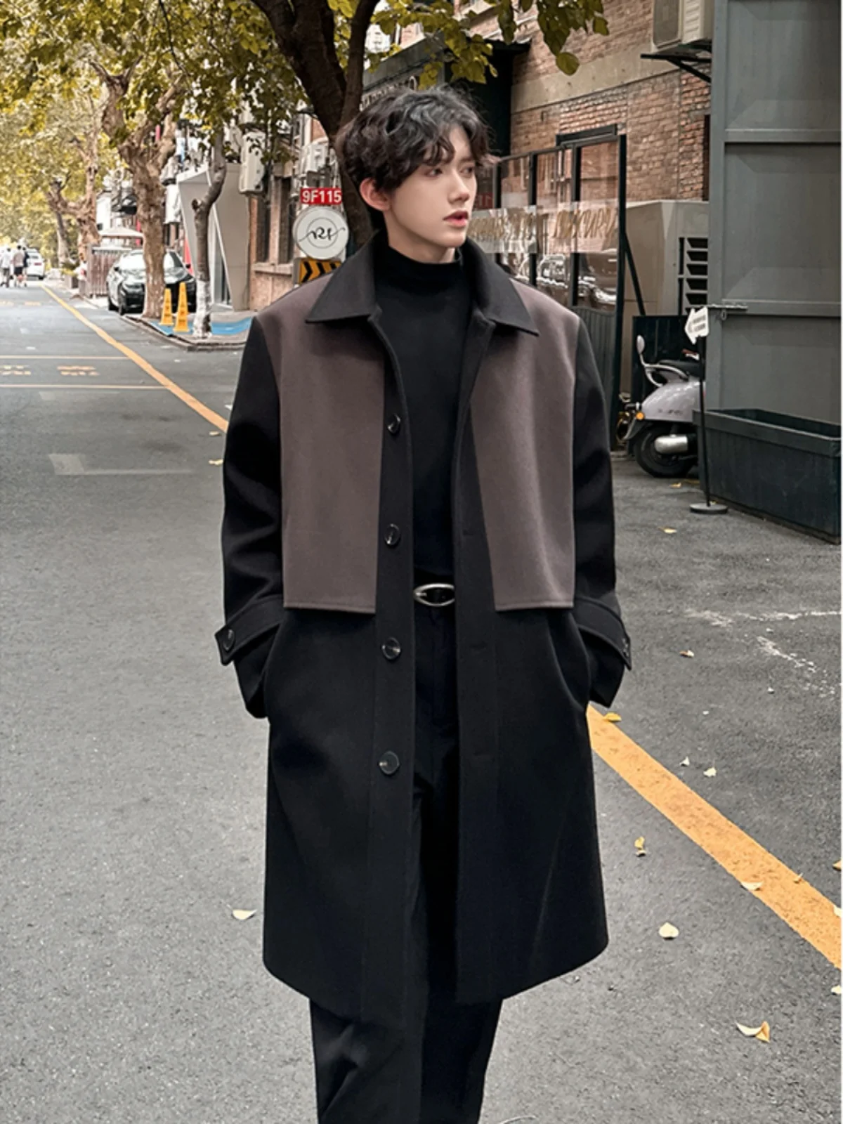 Briti Sle Thiened Woolen Coat Men's Autumn Winter Middle-Length Jaet Faionable Casual Look Simplici And Elegance
Briti Sle Thiened Woolen Coat Men's Autumn Winter Middle-Length Jaet Faionable Casual Look Simplici And Elegance