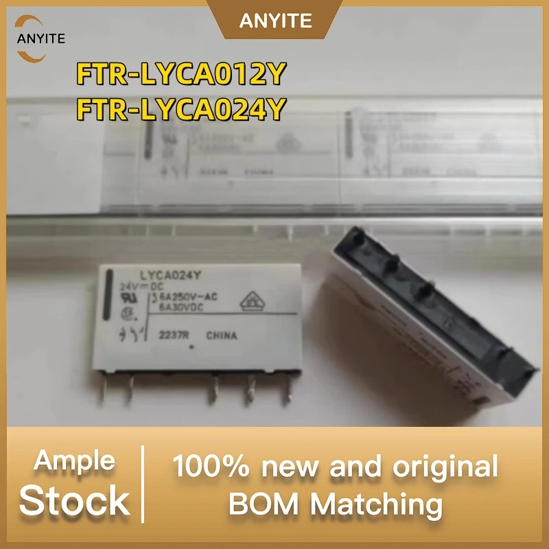 10PCS/Lot New FTR-LYCA012V LYCA012V LYCA012Y FTR-LYCA024V LYCA024Y LYCA024V 5PINS 6A 12VDC 24VDC
10PCS/Lot New FTR-LYCA012V LYCA012V LYCA012Y FTR-LYCA024V LYCA024Y LYCA024V 5PINS 6A 12VDC 24VDC