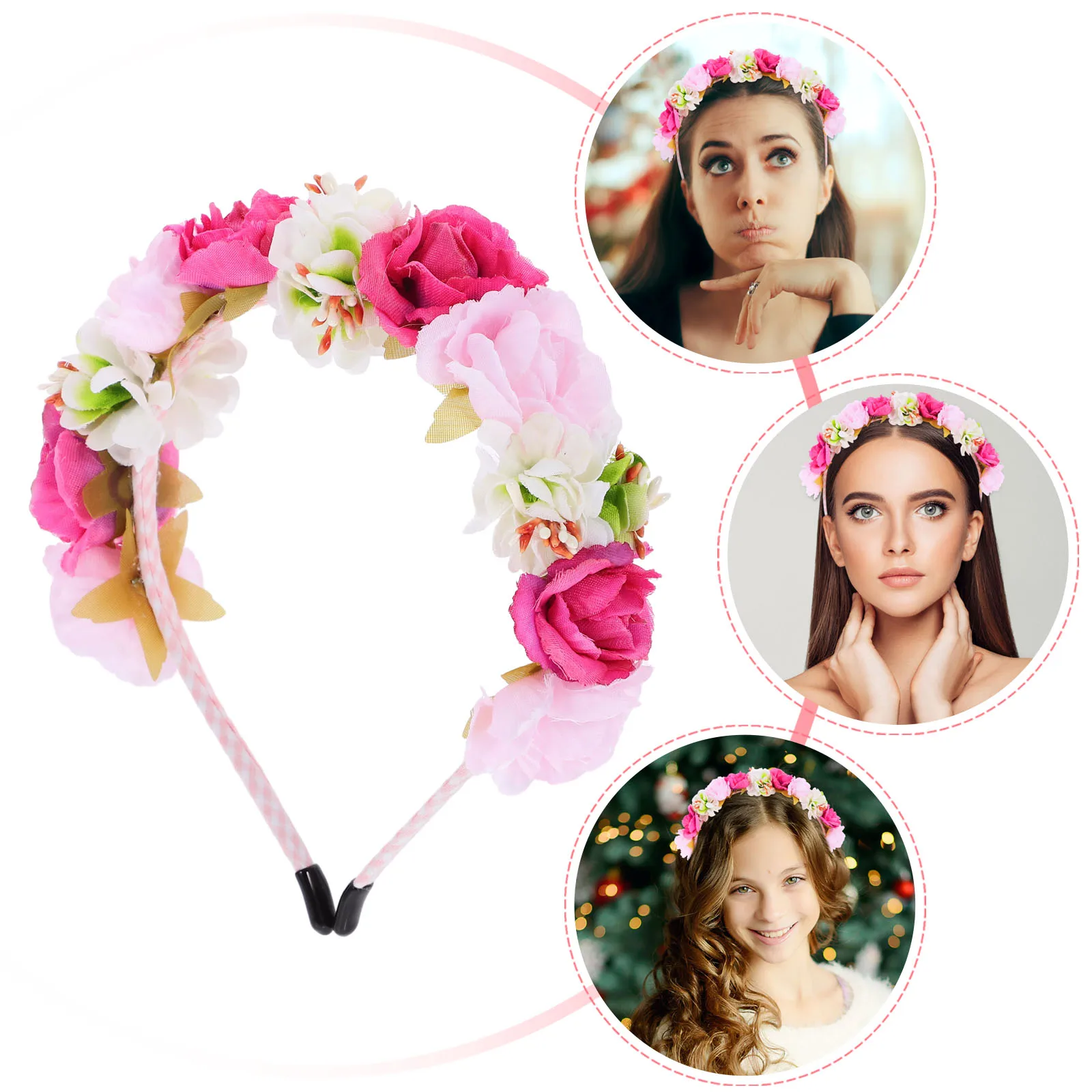 Artificial Flower Headband Roses Hair Wreath for Women Tea Party Travel Accessories Wedding Flower Crown Kit Comfortable Fit
Artificial Flower Headband Roses Hair Wreath for Women Tea Party Travel Accessories Wedding Flower Crown Kit Comfortable Fit