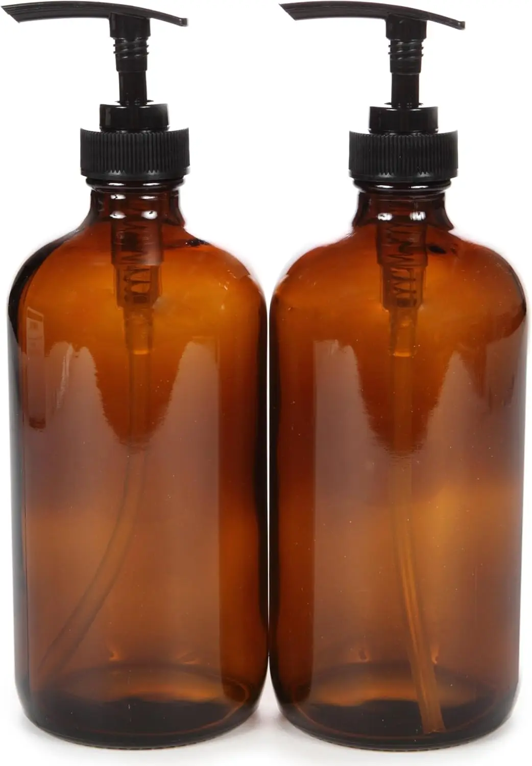 2 Pack 16 oz Amber Glass Bottles with Black Lotion Pumps, Perfect for Soaps and Essential Oils
2 Pack 16 oz Amber Glass Bottles with Black Lotion Pumps, Perfect for Soaps and Essential Oils