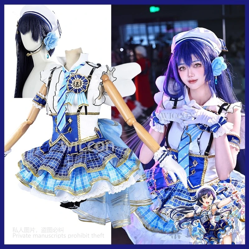 Anime Sonoda Umi Cosplay love live Blue Cupid Dress Kawaii Performance Uniform Cosplay Wigs Full Set Role Play Girls Customized
Anime Sonoda Umi Cosplay love live Blue Cupid Dress Kawaii Performance Uniform Cosplay Wigs Full Set Role Play Girls Customized