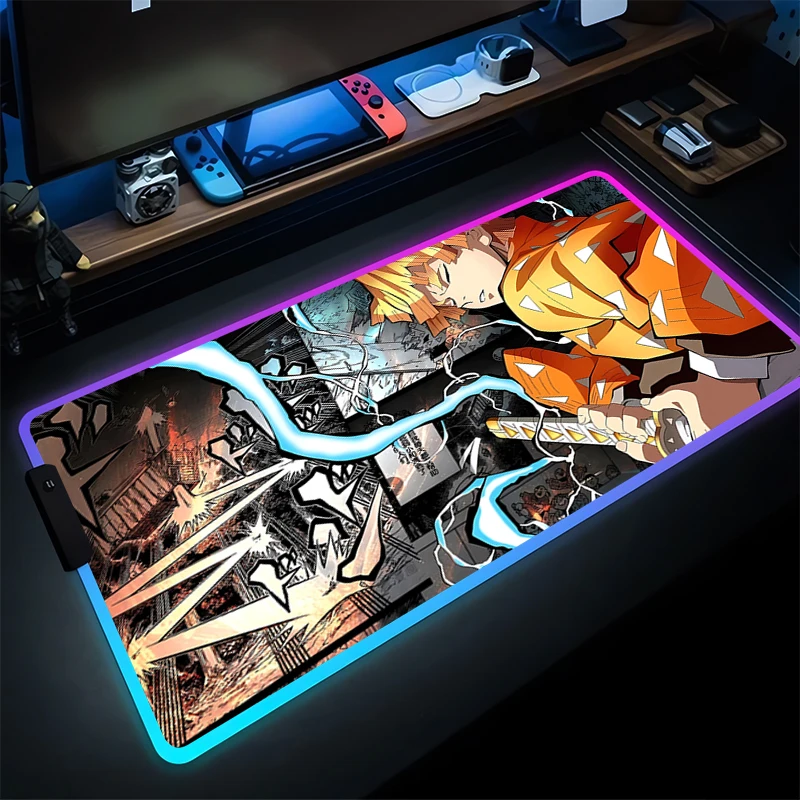 RGB коврик для мыши аниме геймер игровые аксессуары Varmilo клавиатура ПК компьютер Demon Slayer Zenitsu настольный коврик светодиодный светящийся коврик для мыши 
RGB коврик для мыши аниме геймер игровые аксессуары Varmilo клавиатура ПК компьютер Demon Slayer Zenitsu настольный коврик светодиодный светящийся коврик для мыши
