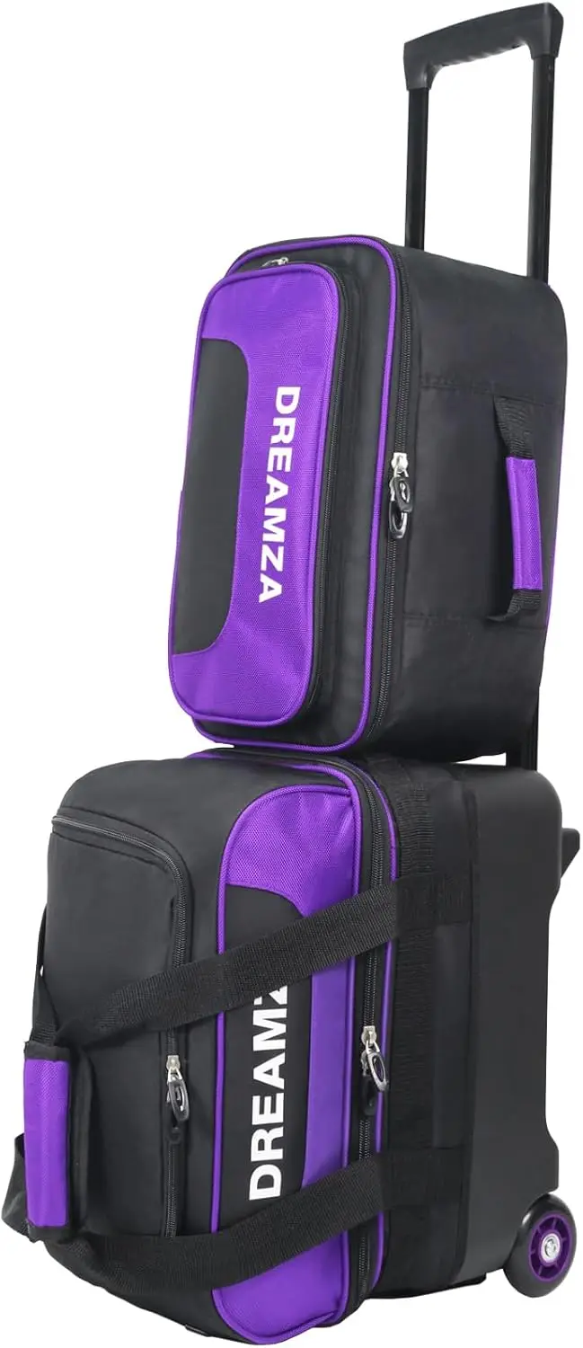 Single Bowling Ball Bag with Wheels, 1 Ball Rolling Tote with Shoe Pocket, 40" Retractable Handle, Bonus Storage
Single Bowling Ball Bag with Wheels, 1 Ball Rolling Tote with Shoe Pocket, 40" Retractable Handle, Bonus Storage