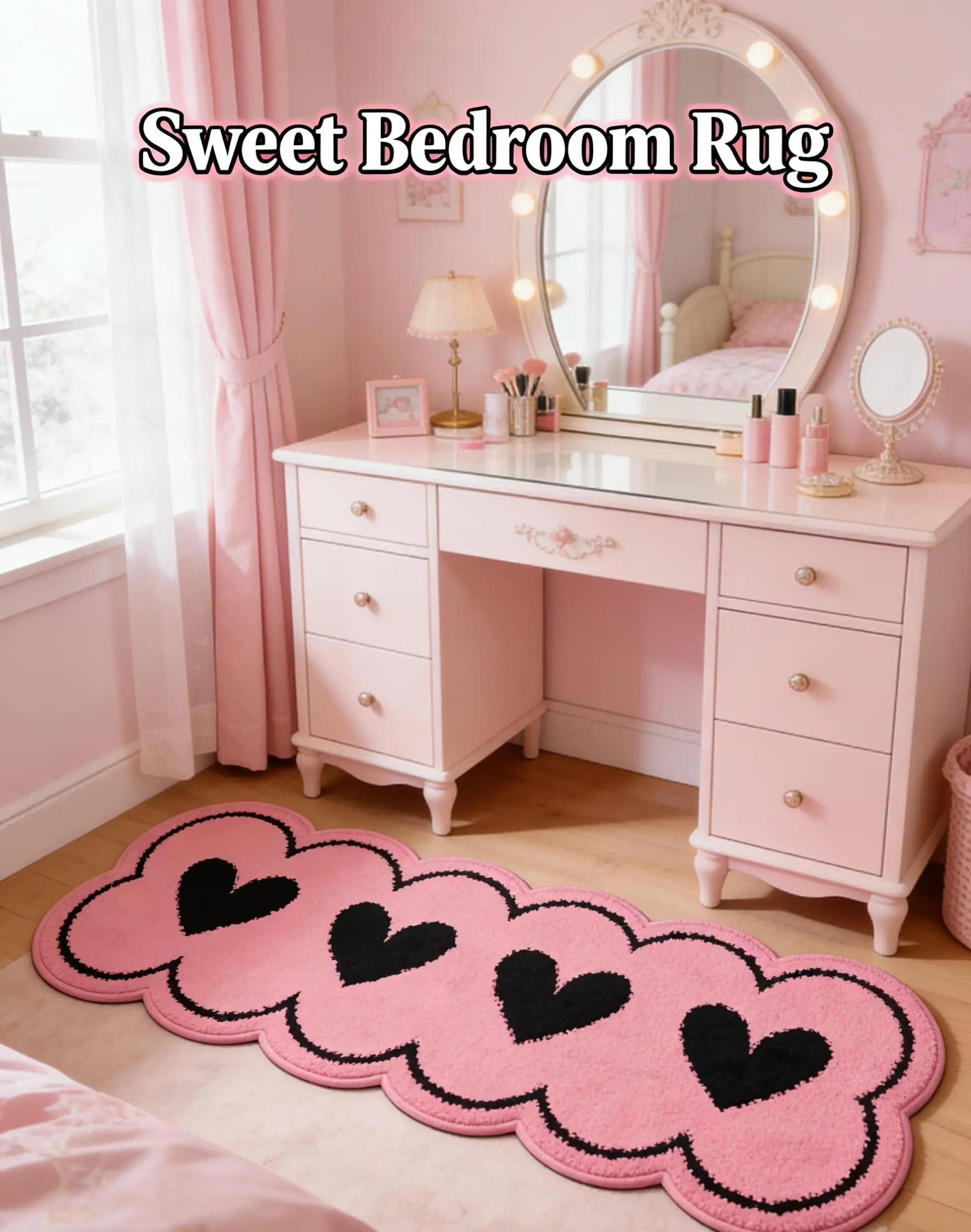 Pink Heart-Shaped Long Strip Floor Mat, Soft And Non-Slip Bedroom Bedside Carpet, Porch Path Carpet For Home Decoration
Pink Heart-Shaped Long Strip Floor Mat, Soft And Non-Slip Bedroom Bedside Carpet, Porch Path Carpet For Home Decoration