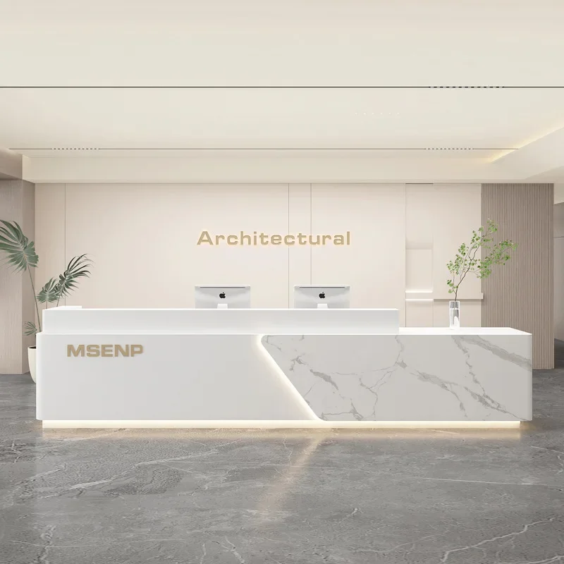 Simple Modern Company Front Desk Painting Bar Table Imitation Marble Hotel Clubhouse Reception Desk Beauty Salon Checkout Page
Simple Modern Company Front Desk Painting Bar Table Imitation Marble Hotel Clubhouse Reception Desk Beauty Salon Checkout Page
