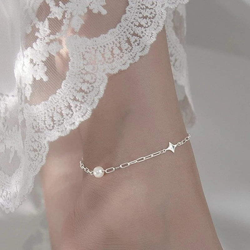 New 925 Sterling Silver Star Anklet Personalized Women's Anklet Birthday Party Girlfriend Gift Exquisite Jewelry Accessories
New 925 Sterling Silver Star Anklet Personalized Women's Anklet Birthday Party Girlfriend Gift Exquisite Jewelry Accessories