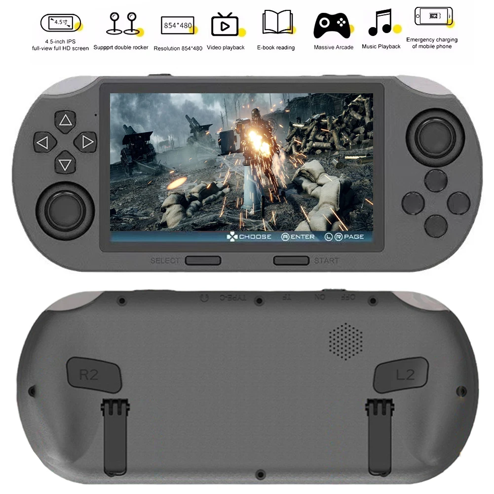 SF3000 Handheld Video Game Console 4.5 Inch IPS Screen Retro Gaming Console 3000mAh Portable Pocket Video Player Games for Kids
SF3000 Handheld Video Game Console 4.5 Inch IPS Screen Retro Gaming Console 3000mAh Portable Pocket Video Player Games for Kids