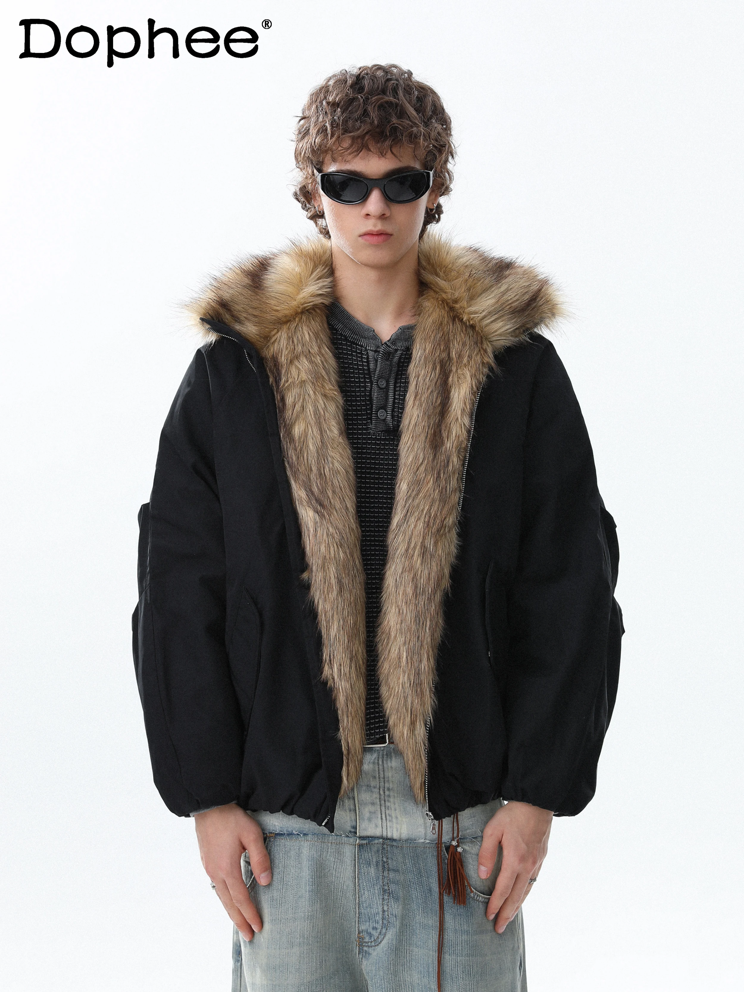 American High Street Retro Fashion Trend Warm Jacket for Men Winter Loose Casual Stylish Thickened Cotton Coat
American High Street Retro Fashion Trend Warm Jacket for Men Winter Loose Casual Stylish Thickened Cotton Coat