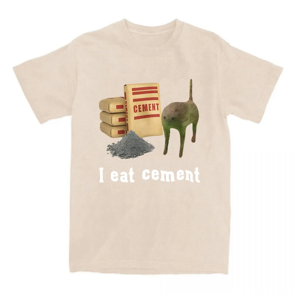 I Eat Cement Cat Cartoon T-shirt Short Sleeve Cotton Female Tshirts Funny Graphic Printing Tee-shirt O-neck Unisex Streetwear
I Eat Cement Cat Cartoon T-shirt Short Sleeve Cotton Female Tshirts Funny Graphic Printing Tee-shirt O-neck Unisex Streetwear