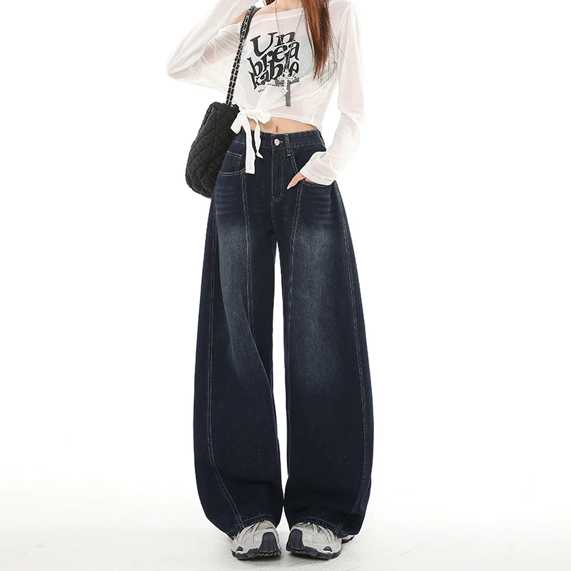 2025New autumn style American embroidered high-waisted wide-leg jeans for women, slimming straight loose floor-length pants
2025New autumn style American embroidered high-waisted wide-leg jeans for women, slimming straight loose floor-length pants
